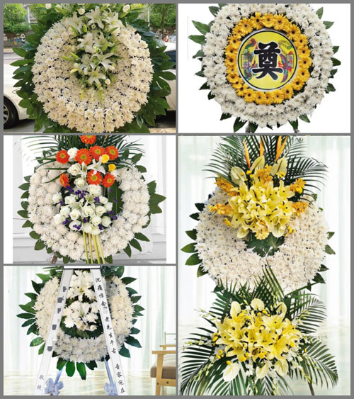 山东青岛平度市南村镇张家下坡村花圈速递